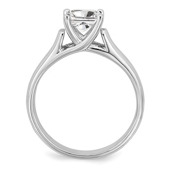 Sterling Silver Rhodium-plated Diamonore 5.5mm Princess Cut Ring — alternate view