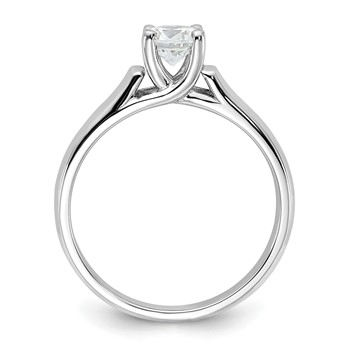 Sterling Silver Rhodium-plated Diamonore Solitare 5.25mm Ring — alternate view