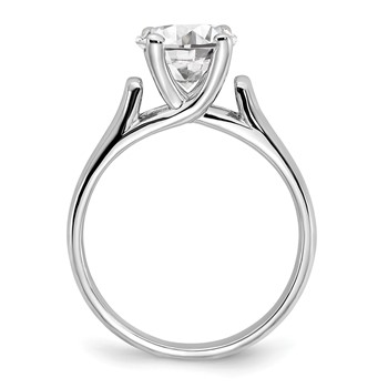 Sterling Silver Rhodium-plated Diamonore Solitare 8mm Solitare Ring — alternate view
