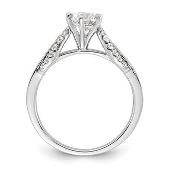 Sterling Silver Rhodium-plated Complete Diamonore Fancy Ring — alternate view