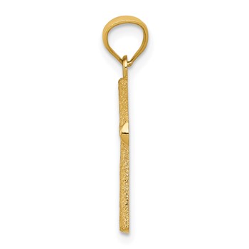 14k Diamond-cut Cross Pendant — alternate view