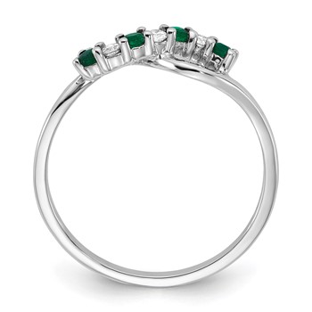 10kw Emerald and Diamond Ring — alternate view