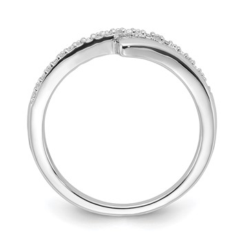 Sterling Silver Polished Fancy Diamond Ring — alternate view