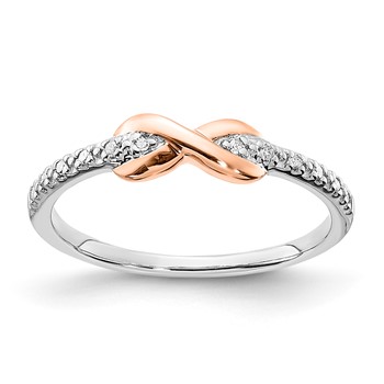 SS/10K Two-Tone Diamond Ring