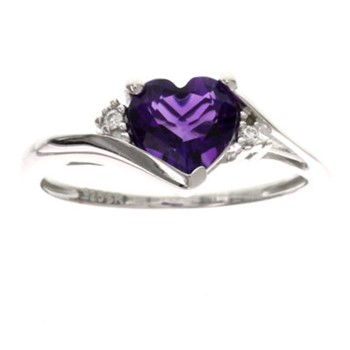 10ky 1-7X7 HS AMETH, 2-.01 RD DIAS. - Stone:A Mel:F53