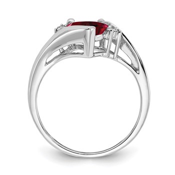 10kw 1-7X7 HS Cr. Ruby, 2-.01 RD DIAS. - Stone:A Mel:F53 — alternate view