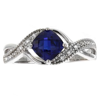 SS ANC CRSA & DIAMOND RING - Stone:B Mel:S45