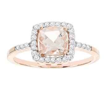 10k Rose Gold Semi Diamond Ring