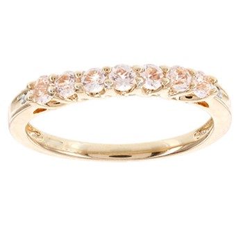 10k White Gold Morganite & Diamond Ring