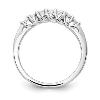 10k White Gold CR White Sapphire & Diamond Ring, Stone:A Mel:S45 — alternate view