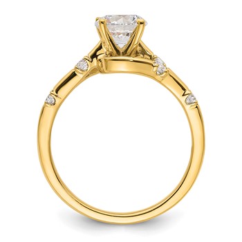 14k Diamond Bypass Semi-Mount Engagement Ring — alternate view