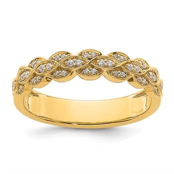 14k Diamond Wedding Band