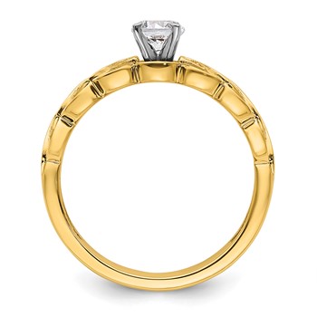 14K Diamond Peg Set Semi-Mount Engagement Ring — alternate view
