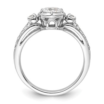 14K White Gold Diamond Semi-Mount Engagement Ring — alternate view