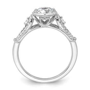14K White Gold Diamond Semi-Mount Engagement Ring — alternate view