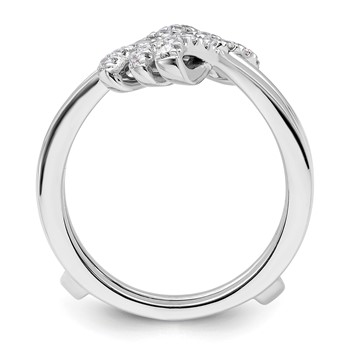 14K White Gold Diamond Guard — alternate view