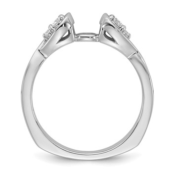 14k White Gold Diamond Semi-Mount Peg Set Twisted Engagement Ring — alternate view