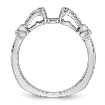 14k White Gold Diamond Semi-Mount Peg Set Engagement Ring — alternate view