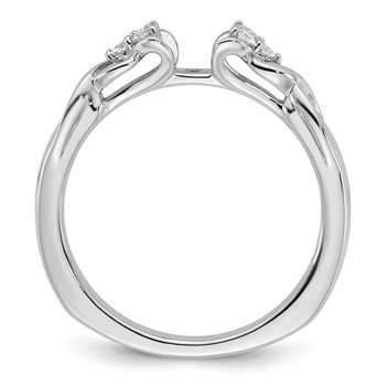 14k White Gold Diamond Semi-Mount Peg Set Twisted Engagement Ring — alternate view