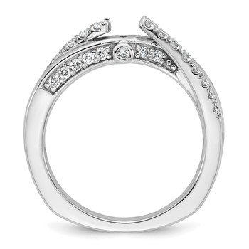 14k White Gold Diamond Semi-Mount Peg Set Twisted Engagement Ring — alternate view