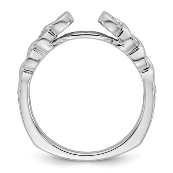 14k White Gold Diamond Semi-Mount Peg Set Engagement Ring — alternate view