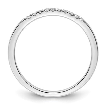 14k White Gold Diamond Wedding Band — alternate view
