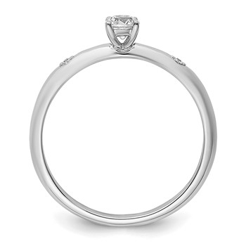 14k White Gold Polished Complete Diamond Promise Ring — alternate view