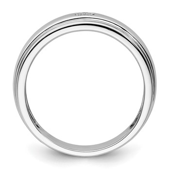 14k White Gold Diamond Womens Complete Wedding Band — alternate view