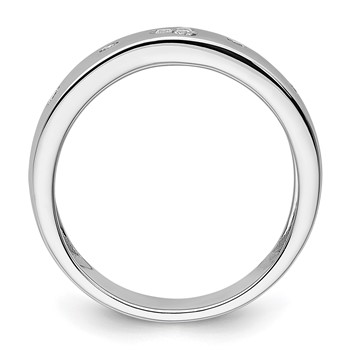 14k White Gold Diamond Womens Complete Wedding Band — alternate view