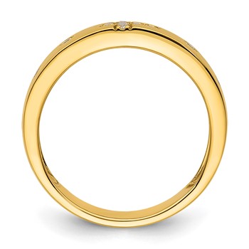 14k Cross Diamond Womens Complete Wedding Band — alternate view