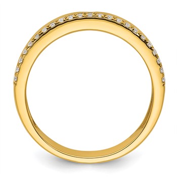 14k Diamond Mens Complete Wedding Band — alternate view