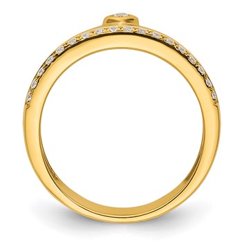 14k Diamond Womens Complete Wedding Band — alternate view