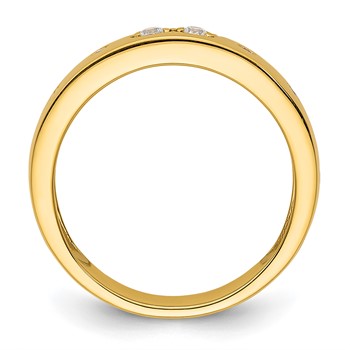 14k Infinity Diamond Womens Complete Wedding Band — alternate view