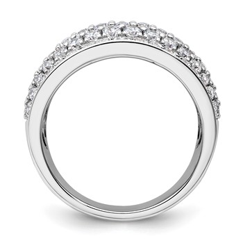 14k White Gold 1 3/4 carat Lab Grown Diamond VS/SI+ G+ Complete Fashion Layered Band — alternate view