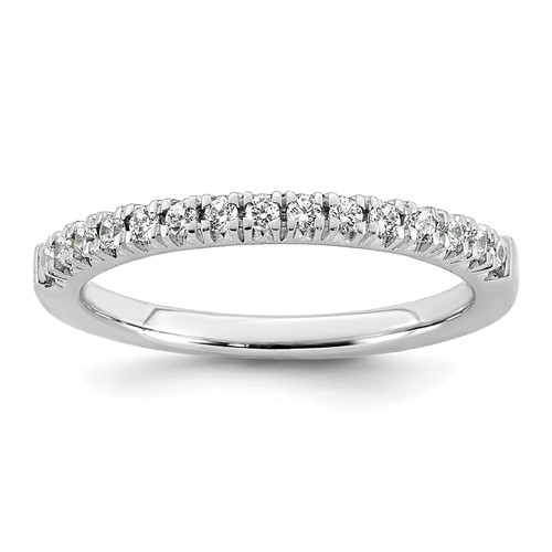 14k White Gold 1/4ct Lab Grown Diamond VS+ F+ Complete 15 Stone Band