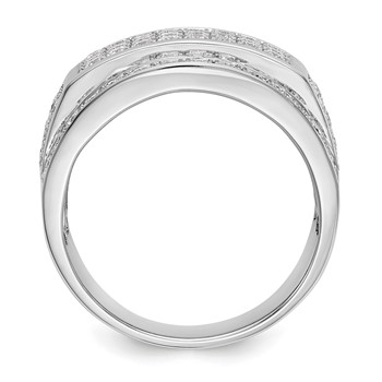 True Origin 14K White Gold 2 carat Lab Grown Diamond VS+ F+ Complete Ring — alternate view