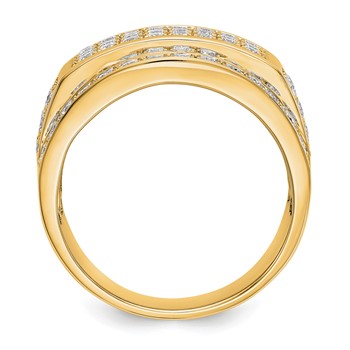 True Origin 14K Yellow Gold 2 carat Lab Grown Diamond VS+ F+ Complete Ring — alternate view