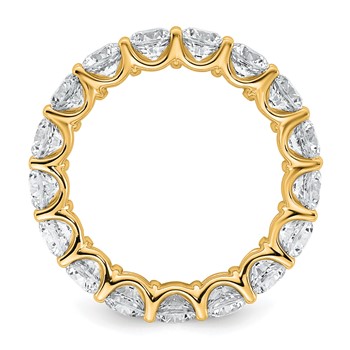 14k Round Prong Set Size 5.5 Eternity Band Mounting — alternate view