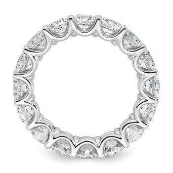 14k White Gold  Round Prong Set Size 7.5 Eternity Band Mounting — alternate view