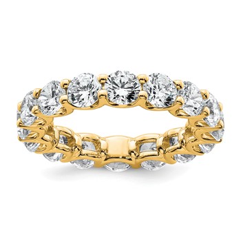 14k Round Prong Set Size 4.5 Eternity Band Mounting