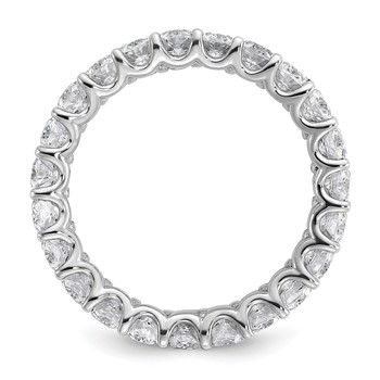 14k 3 carat Lab Grown Diamond VS/SI+ G+ Oval Complete Prong Set Size 8.5 Eternity Band — alternate view