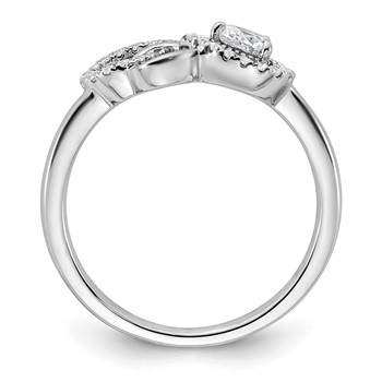 14K White Gold Polished 1/4 carat Diamond Infinity Ring — alternate view