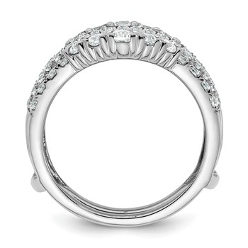 14k White Gold 1 1/4 carat Lab Grown Diamond VS/SI+ G+ Complete Double Row Ring Guard — alternate view