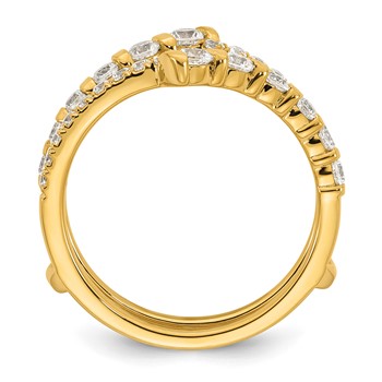 14k 3/4 carat Lab Grown Diamond VS/SI+ G+ Complete Ring Guard — alternate view