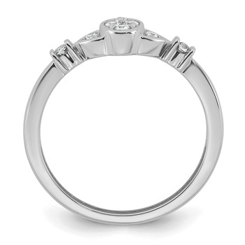 14k White Gold Complete Diamond Cluster Oval Engagement Ring — alternate view