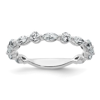 True Origin 14K White Gold 3/4 carat Lab Grown Diamond VS+ F+ Complete Wedding Band