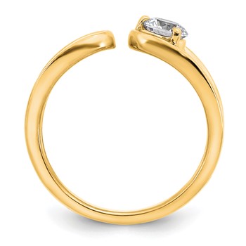 True Origin 14K Yellow Gold 1/2 carat Lab Grown Diamond VS+ F+ Complete Band — alternate view