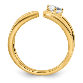 True Origin 14K Yellow Gold 1/4 carat Lab Grown Diamond VS+ F+ Complete Band — alternate view