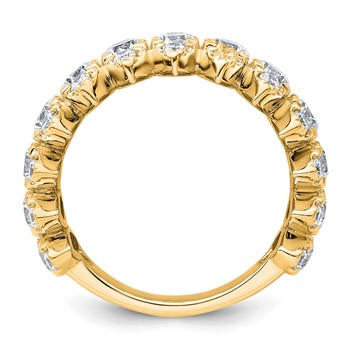 True Origin 14K Yellow Gold 2 3/8 carat Lab Grown Diamond VS+ F+ Complete Band — alternate view