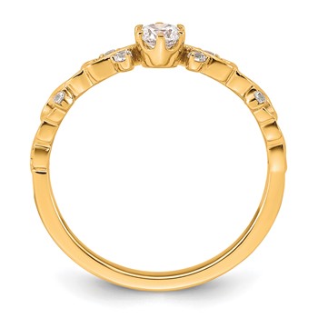 14k Polished Complete Diamond Infinity Design Promise Ring — alternate view